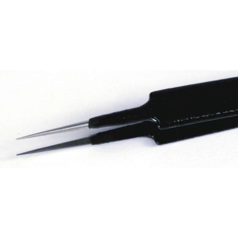 ESD-Safe Style 5-SA Stainless Steel Anti-Magnetic Tweezers with Tapered Extra Fine Point Tips, 5-1/2"